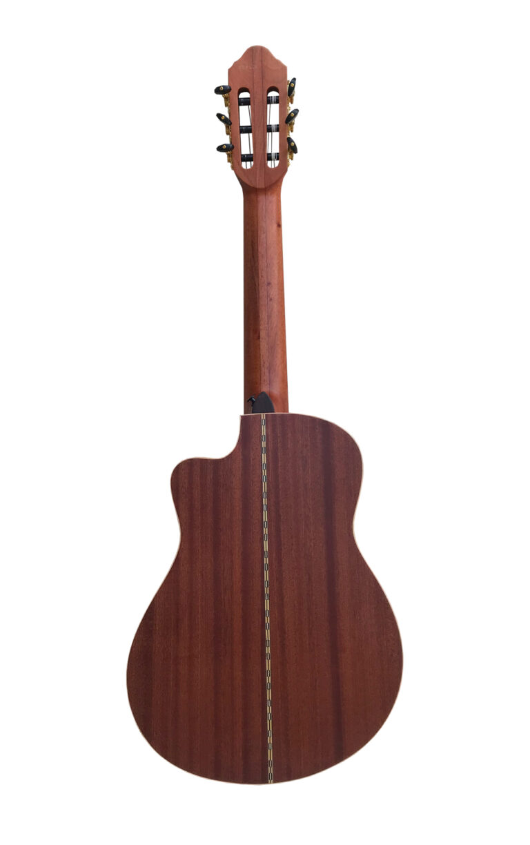 Rasa Travel Guitar with a compact, handcrafted design – perfect for musicians exploring Ubud, Bali in 2025