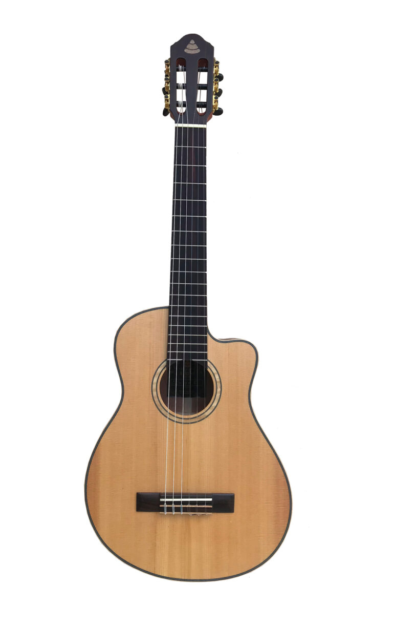 Rasa Travel Guitar with a compact, handcrafted design – perfect for musicians exploring Ubud, Bali in 2025