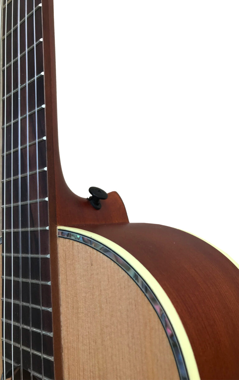Rasa Travel Guitar with a compact, handcrafted design – perfect for musicians exploring Ubud, Bali in 2025